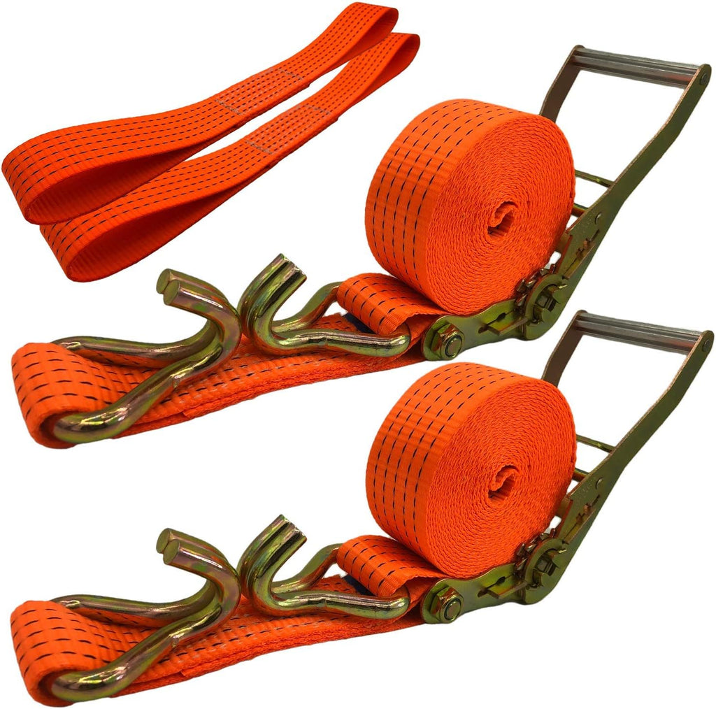 Ratchet Straps,2 inch x 17' Heavy Duty Ratchet Straps Load up to 10000Lbs Cargo Straps for Trucks,tie Down Strap for