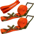 Ratchet Straps,2 inch x 17' Heavy Duty Ratchet Straps Load up to 10000Lbs Cargo Straps for Trucks,tie Down Strap for