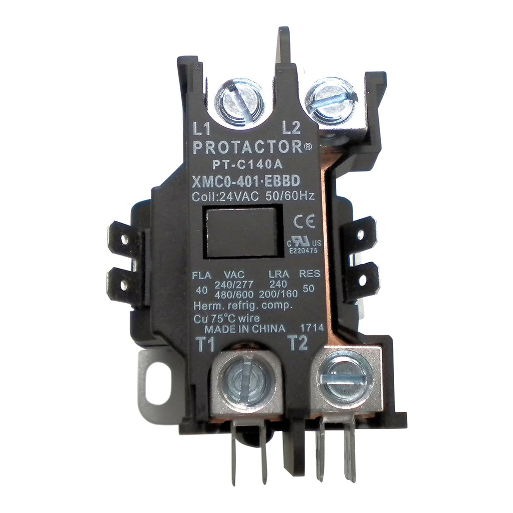 1 Pole 40 AMP Heavy Duty Enclosed AC Contactor | Protactor Replacement For Virtually All Residential 1 Pole Models