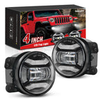 4Inch LED DRL Fog Light Assembly Compatible with 2007-2018 Wrangler