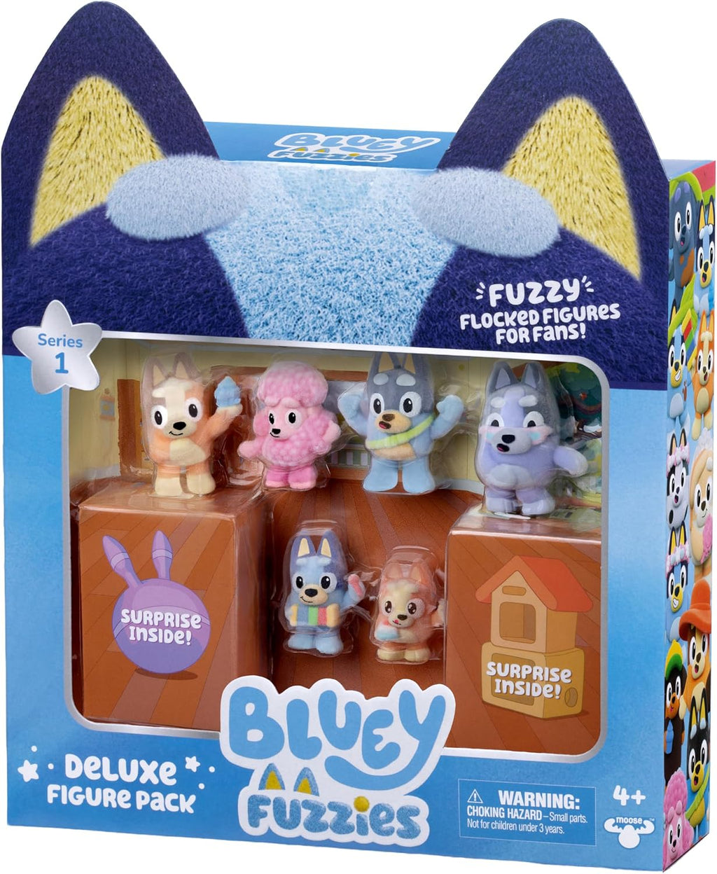 Fuzzies Deluxe 8 Figure Pack, 6 Mini-Figures + 2 Surprise Figures | 6 flocked mini figures + 2 surprise figures for