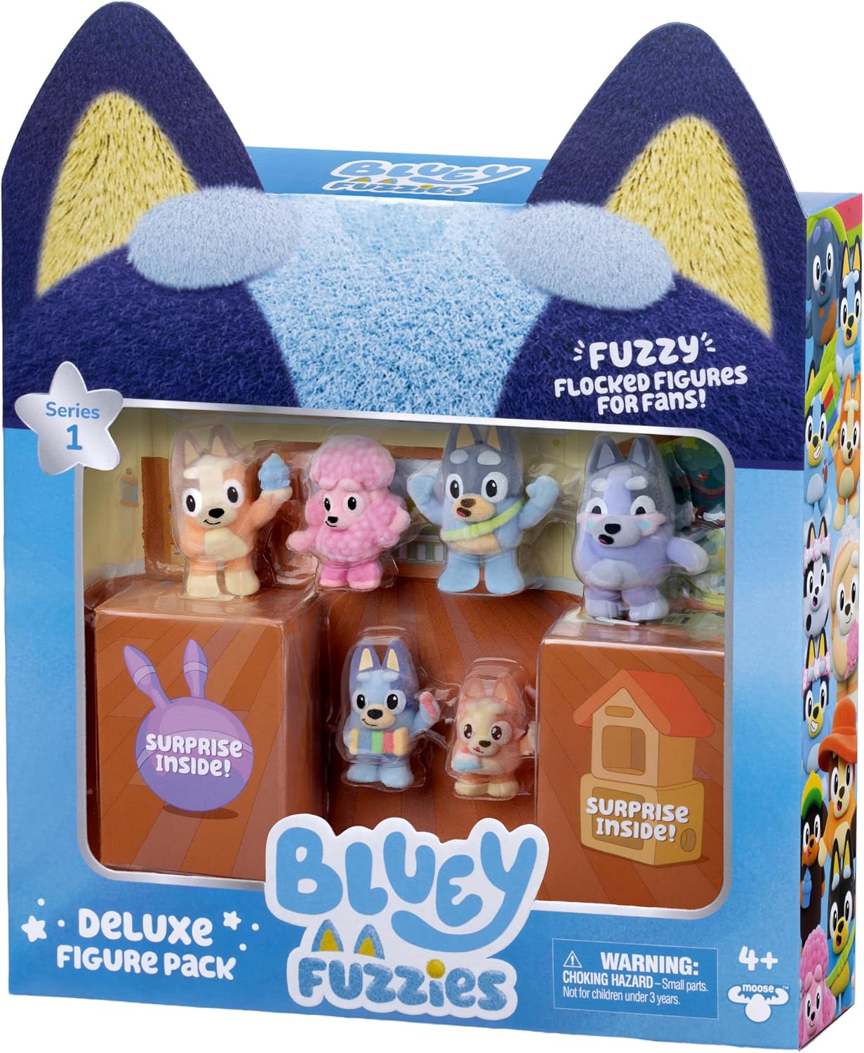 Fuzzies Deluxe 8 Figure Pack, 6 Mini-Figures + 2 Surprise Figures | 6 flocked mini figures + 2 surprise figures for