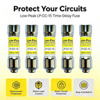 LP-CC-15 LP-CC-15A LP-CC 15A Time Delay Fuse, 5 Pcs, 600Vac