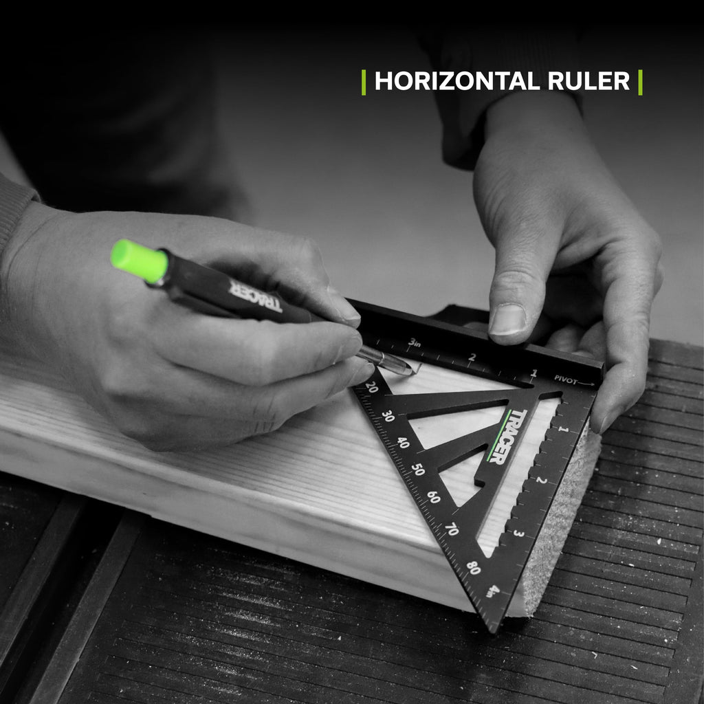 TRACER 4.5 in Aluminum Rafter Square - Carpenter Framing Triangle