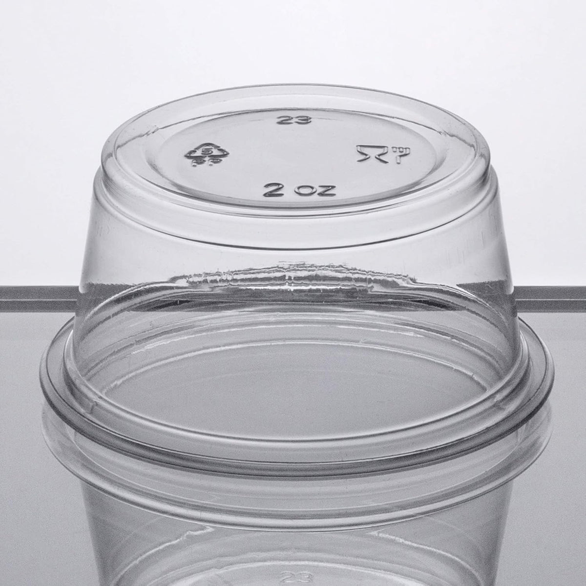 2 oz Clear Plastic Souffle Cups, BPA Free Portion Cups With Lids, 100 Sets