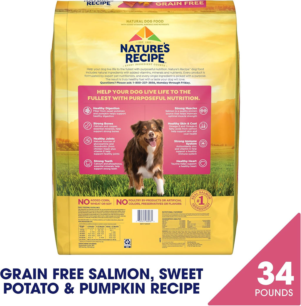 Grain Free Salmon Dry Dog Food, 34 lb. Bag