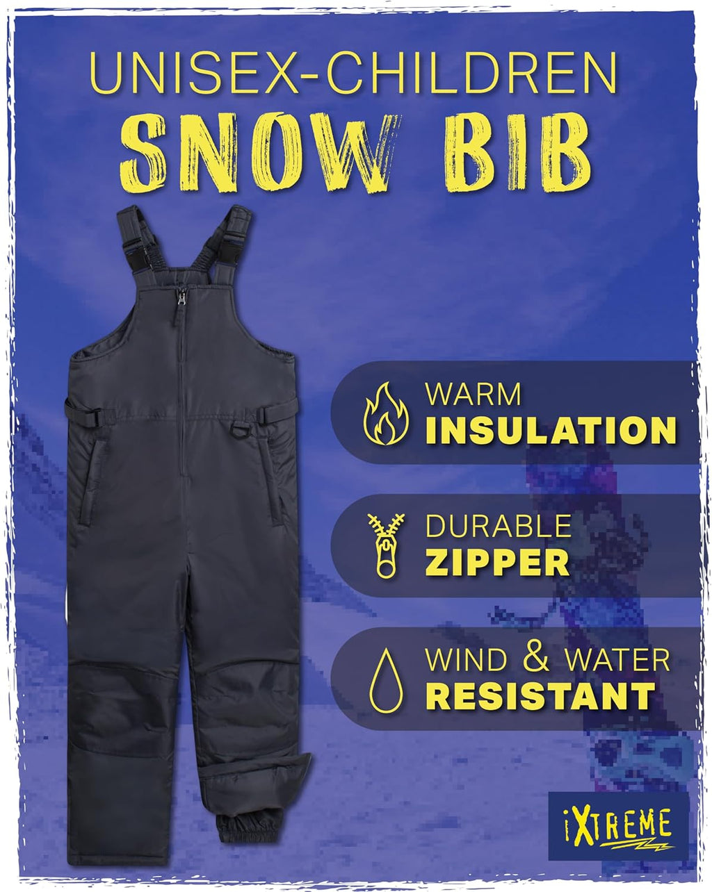 Boys and Girls Insulated Waterproof Snow Bib Kids Overalls | Warm Winter Play Gear, Cozy Weatherproof Ski Coveralls