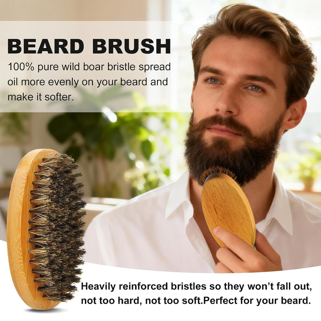 Beard Kit w/Natural Ingredients Beard Oil,Balm,Comb,Scissor | Guide e-Book,Christmas Stocking Stuffers Gifts Ideas
