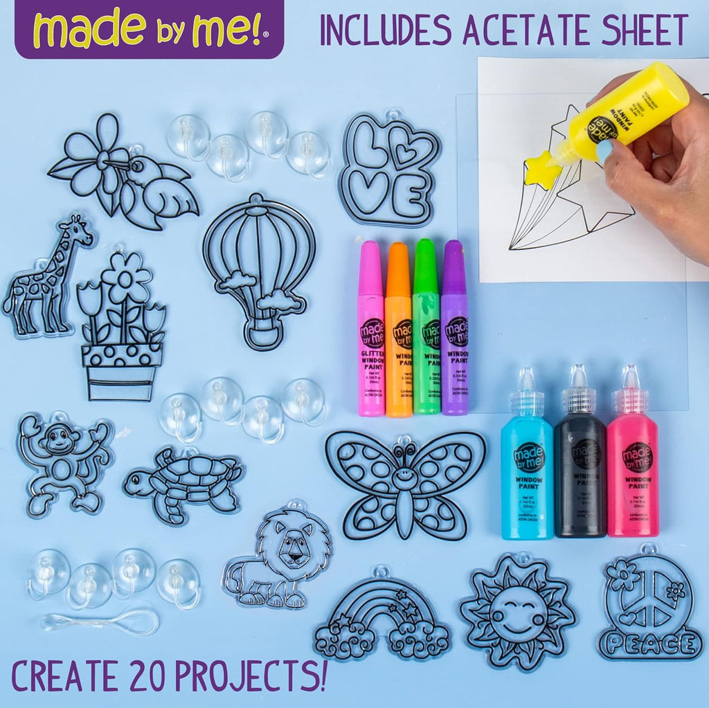 Create Your Own Window Art, Paint Your Own Suncatchers, DIY Arts & Crafts Idea, Craft Kits for Kids, Crafts for Kids