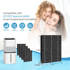 8-Pack 6000S Replacement Filter, Compatible with LEVOIT Superior 6000S Smart Evaporative Humidifier, Part