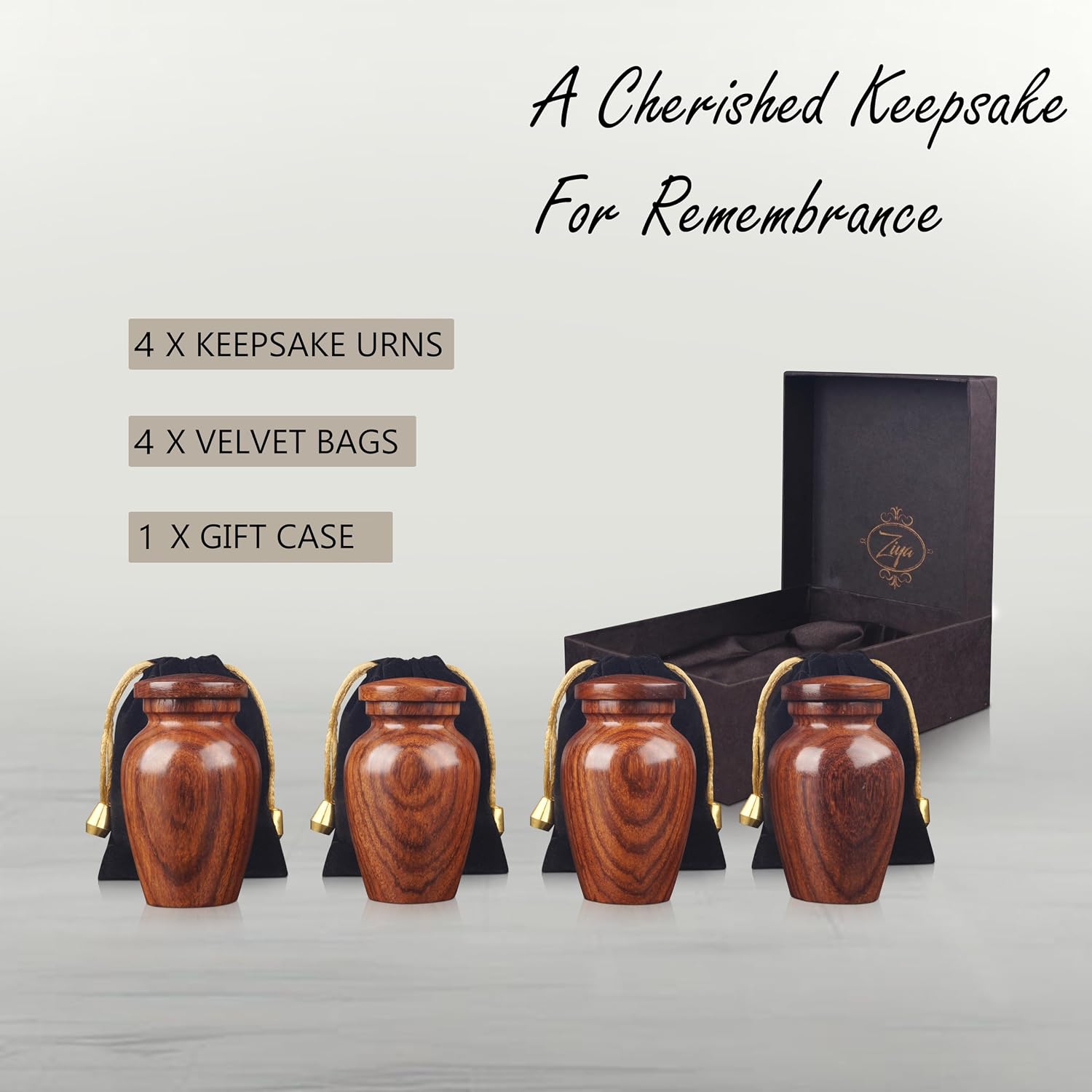 Wooden Cremation Small Urns for Human Ashes Keepsake Adult Male Female - Mini Urn for Ashes for Women Men Child