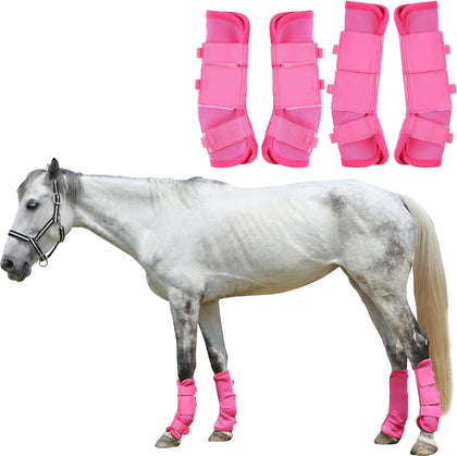 Horse Fly Boots, Mesh Fly Boots for Horse Set of 4, Equine Leg Protection