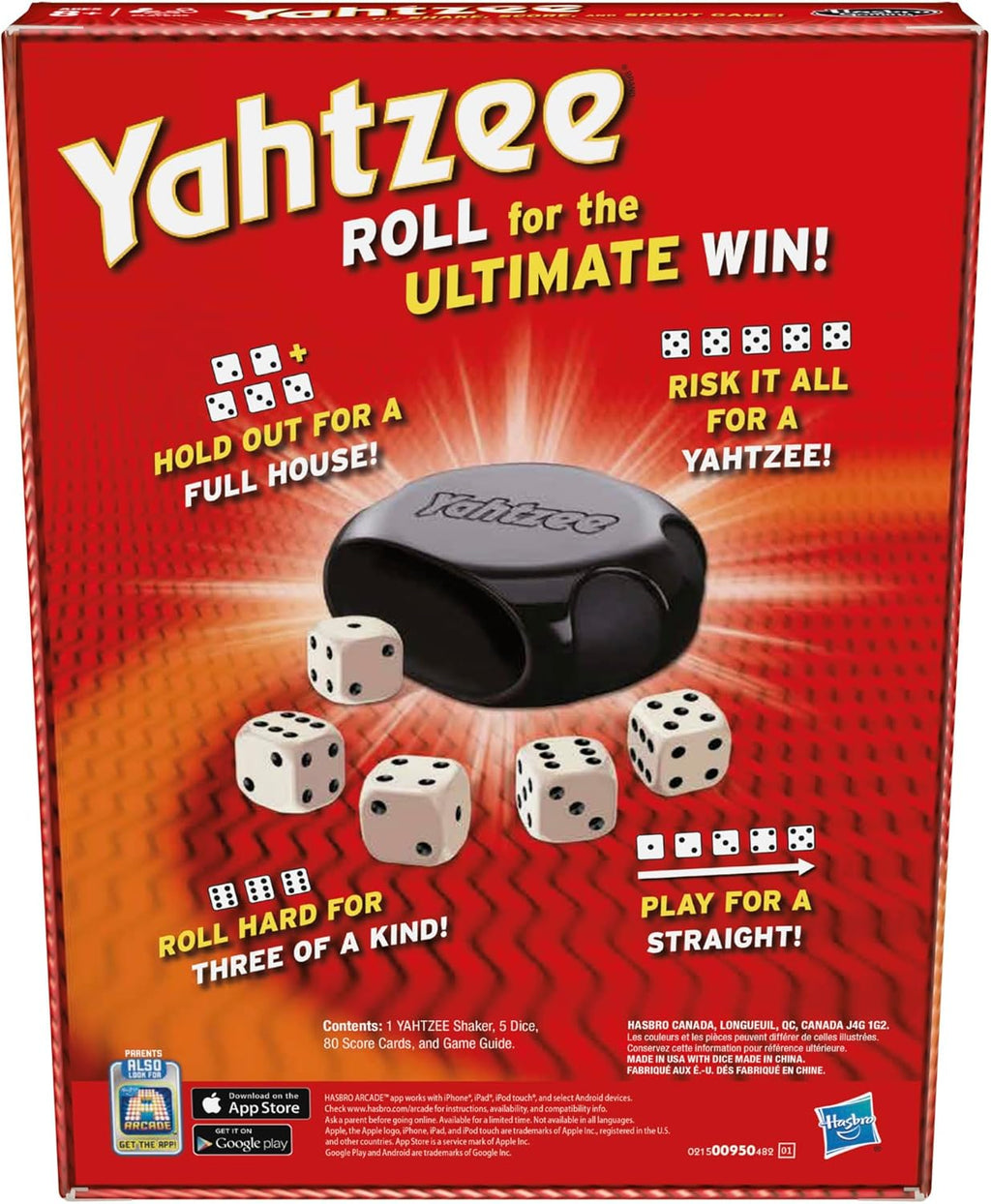 Hasbro Gaming Yahtzee Game, Fast-Playing Dice Games for Kids, Teens, and Adults, Strategy Games, Family Games for