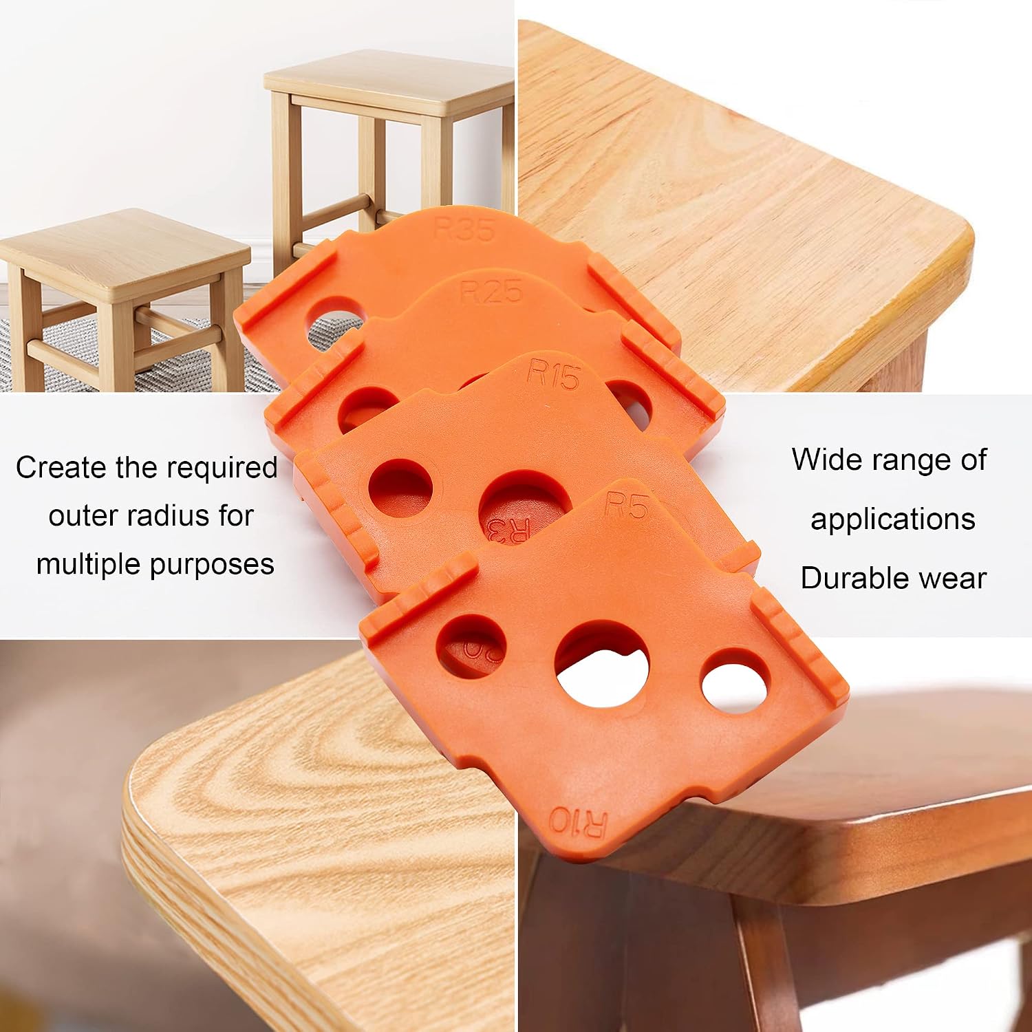 Radius Jig Router Templates Corner Radius Routing Templates, ABS+CNC high Hardness Processing Glue, Routing Rounded