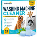 Washing Machine Cleaner Tablets for Pet Owners, Odor Remover, 24 Count