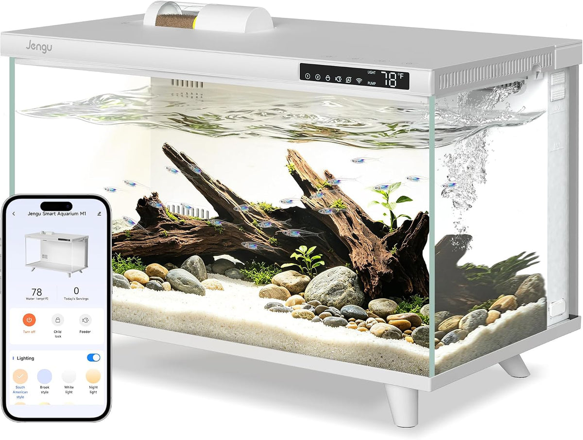 M1 5 Gallon Smart Fish Tank, App-Controlled Betta Aquarium Kit