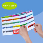 500 pcs 20 Designs Pre-Printed Color-Coded Home Moving Packing Box Labels with Writable Notes Areas, Each Measures 2”