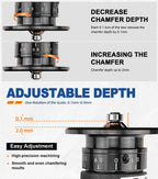 SI FANG Pneumatic Chamfering Tool Mini Air Chamfer C0.1-2 Angle