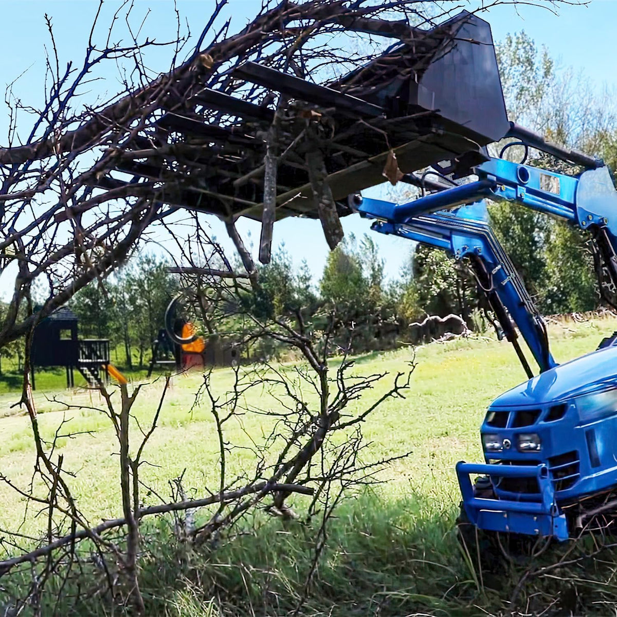 48" Clamp on Debris Forks 2500 lbs Loader Bucket Fork | Heavy duty clamp on pallet forks and debris forks attachments