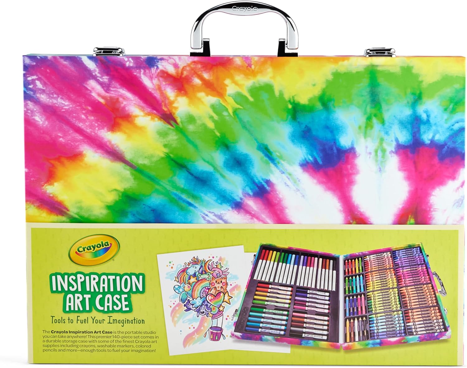 Inspiration Art Case Coloring Set - Tie-Dye (140ct), Art Supplies Set For Kids, Travel Drawing Kit, Gift for Girls &