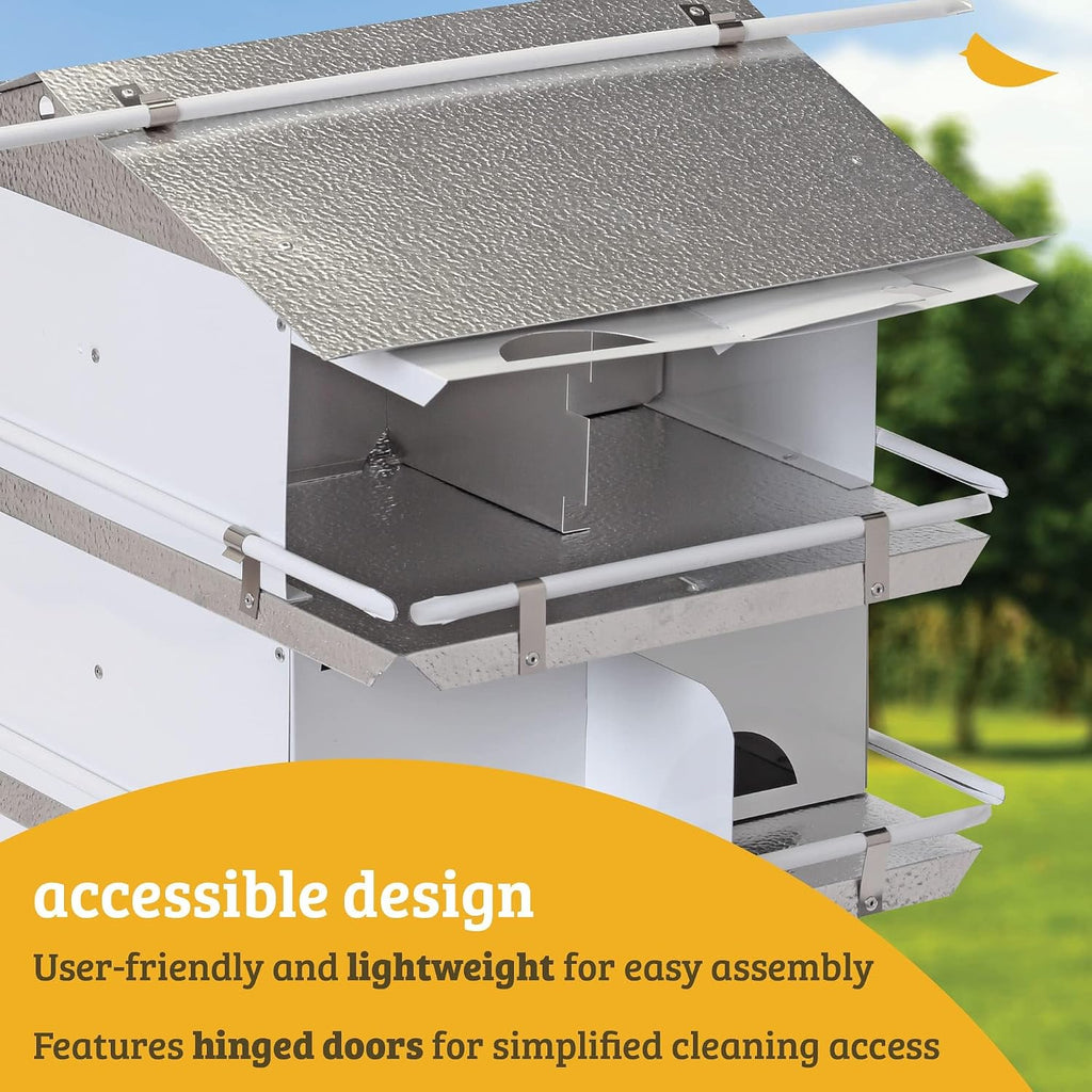 Premium Aluminum Purple Martin House | 2 Floors, 8 Rooms