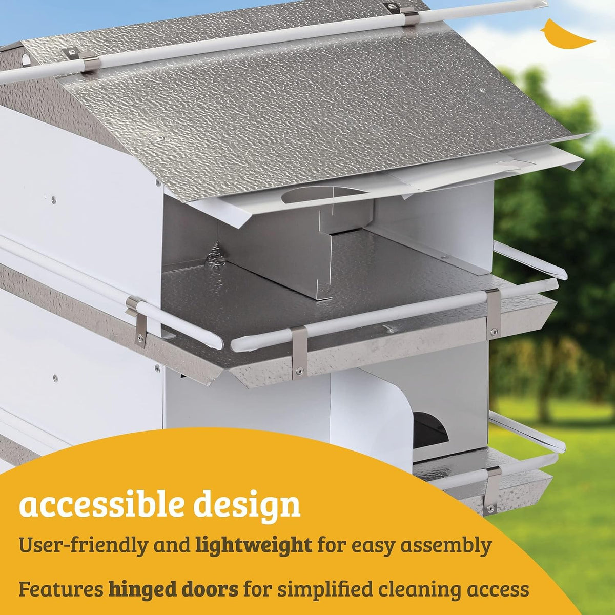 Premium Aluminum Purple Martin House | 2 Floors, 8 Rooms