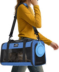 Pet Carrier Airline Approved, Soft Sided Cat Carrier for Small Pets up to 13 lbs, TSA Approved Dog Travel Bag