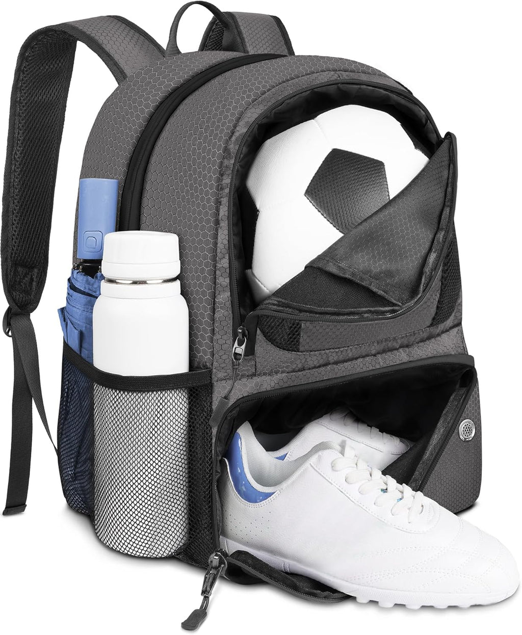 Soccer Backpack,Soccer Bag with Ball Holder, Water resistant Sport Equipment Bags Fit Basketball Volleyball Football