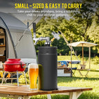 128oz Black Mini Keg Growler Portable Draft Beer Dispenser System