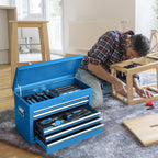 24" Portable Tool Box, 5 Drawer Tool Chest, Blue