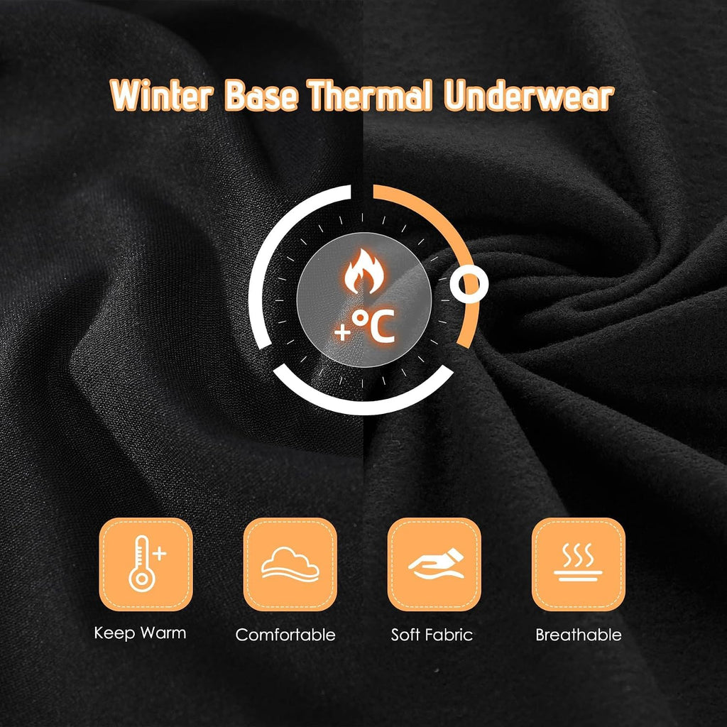 3 Set Boys Thermal Underwear Set Toddler Long Johns Base Layer 2-5T | Warm Fleece Lined Thermal Top and Bottom Set