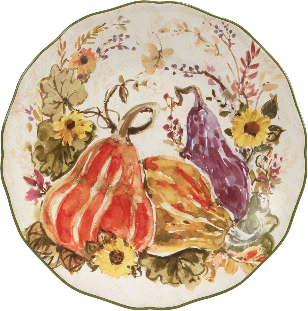 Harvest Morning Salad/Dessert Plates, Multicolor, Medium, Set of 4