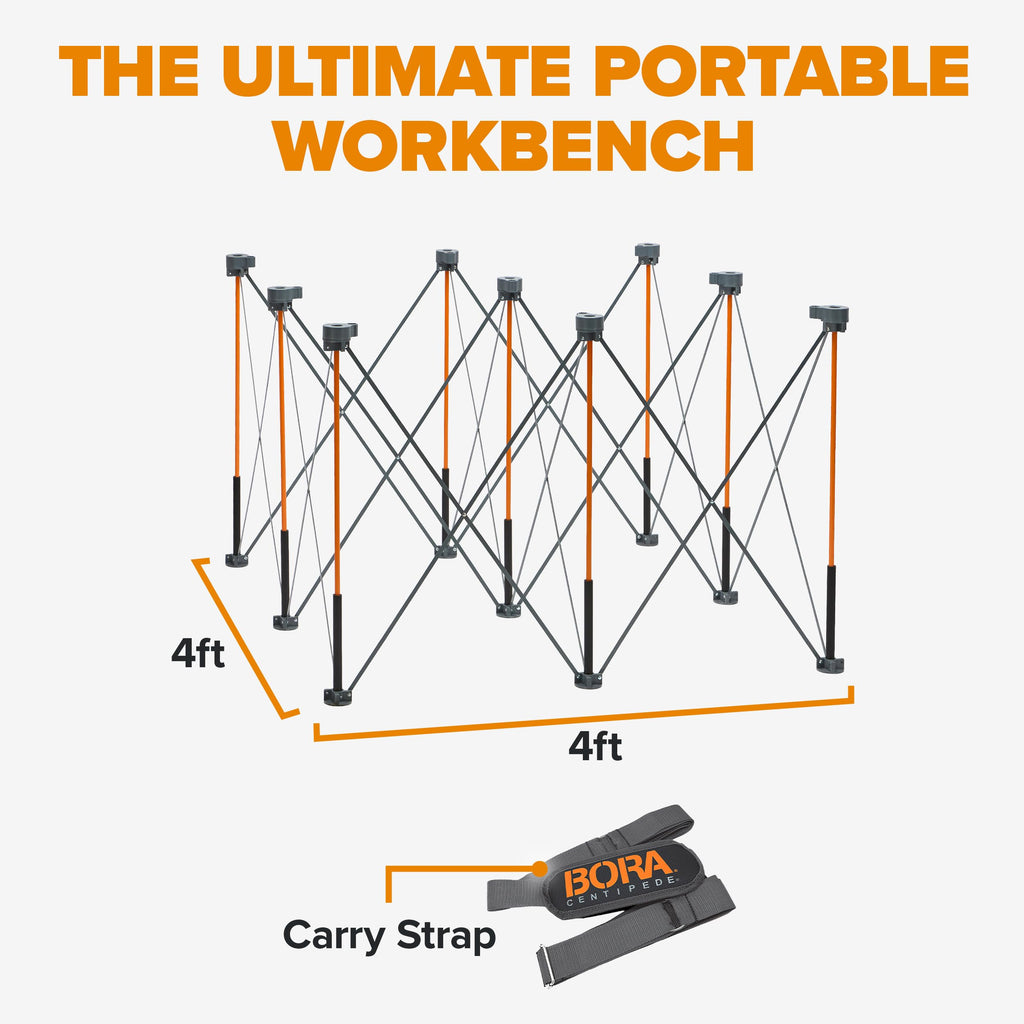 Centipede 4x4 Foot Portable Work Bench Folding Work Table for Garage