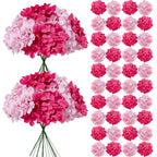 65Pcs MixedPink Hydrangea Artificial Flowers Bulk