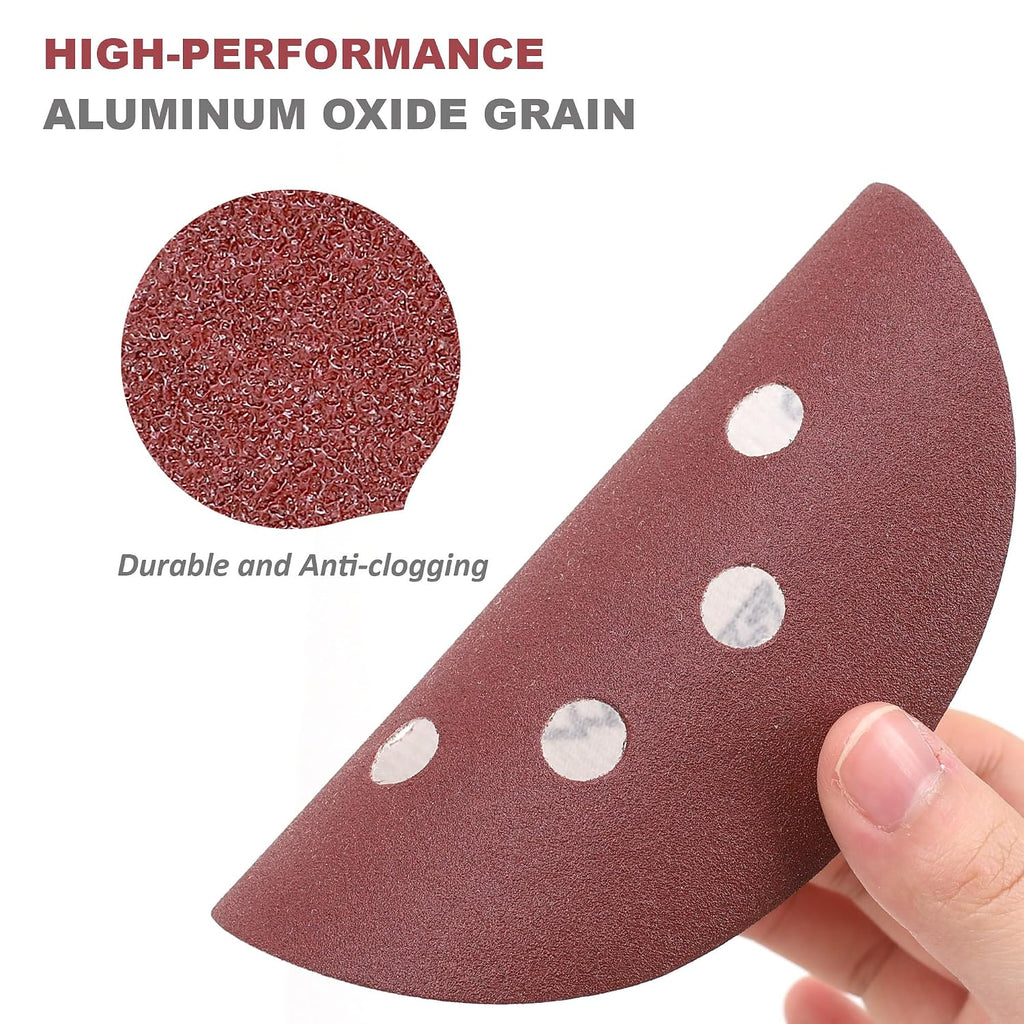 200-Piece 5-Inch Sanding Discs Sandpapers | 8-Hole Hook and Loop, 13 Grades Orbital Sandpaper, Include 40 60 80 100