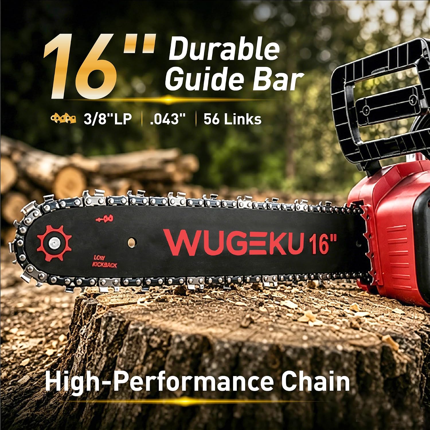 16-Inch 40V Brushless Chainsaw, Fits Makita 18V LXT Batteries | 2×4.0Ah Batteries & Charger, 69 ft/s Cutting, Auto