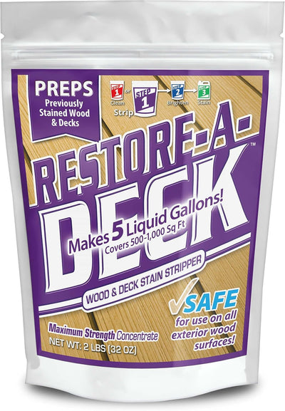 Restore-A-Deck Wood & Deck Stain Stripper – Removes Failed Coatings & Stains from Wood Decks, Fences & Siding –