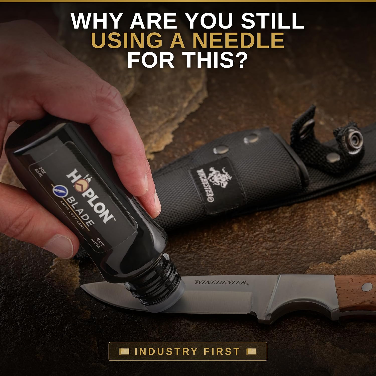 Blade Duo — Synthetic Ester Knife Oil & Pivot Lube, Industry-First Sponge-Top Dauber + Needle, 3oz, EDC Pocket &