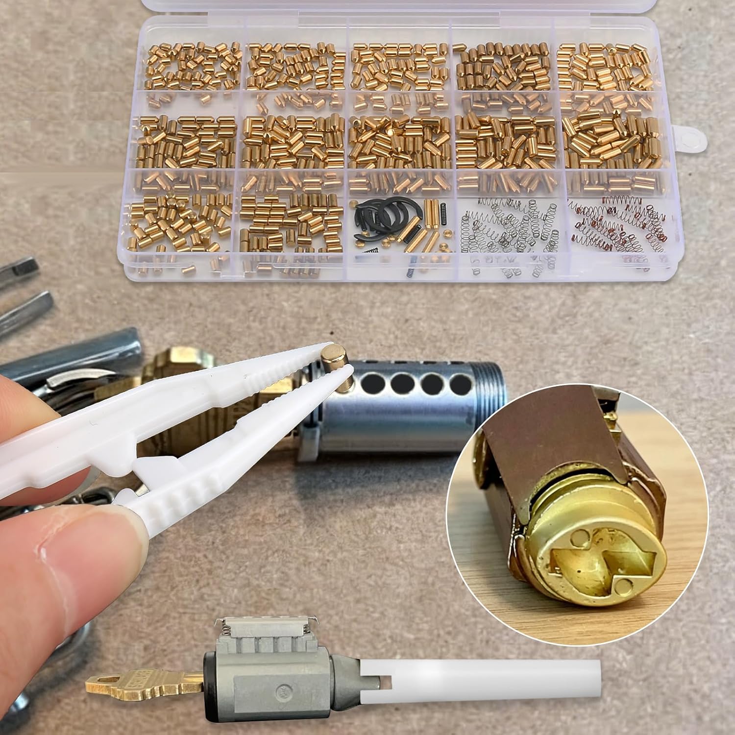 SC1 SC4 Keyway Rekey Kit for Schlage, Upgraded Lock Cylinder Tool Kit | With Master, Bottom & Top Pins, Springs &