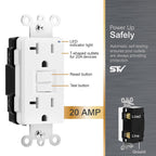 GE GFCI Outlet 20 Amp, Self Testing, Non-Tamper Resistant, UL Safety Listed