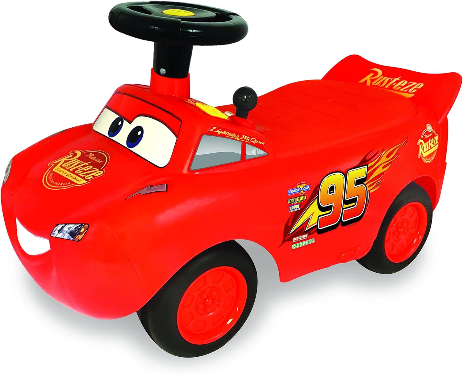 Lightning McQueen Ride-On Car, Foot-to-Floor Racer for Toddlers | Disney Pixar Cars theme with interactive steering