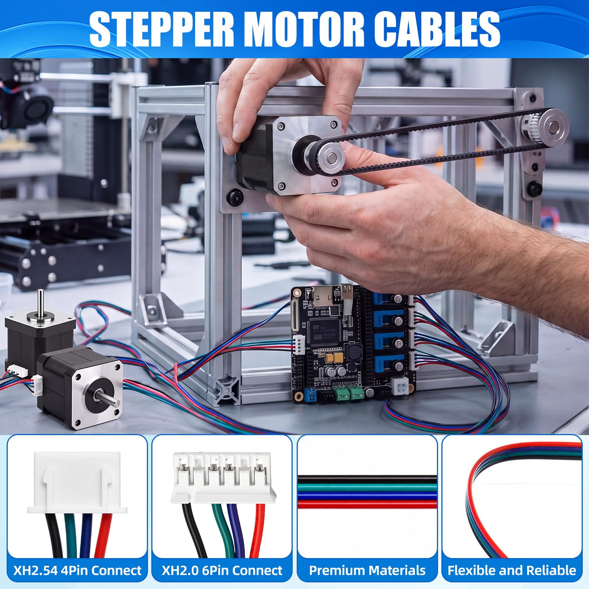 Flutesan 13 Pcs Nema 17 Stepper Motor Kit 2a 55ncm Gt2 Timing Belt Pulley