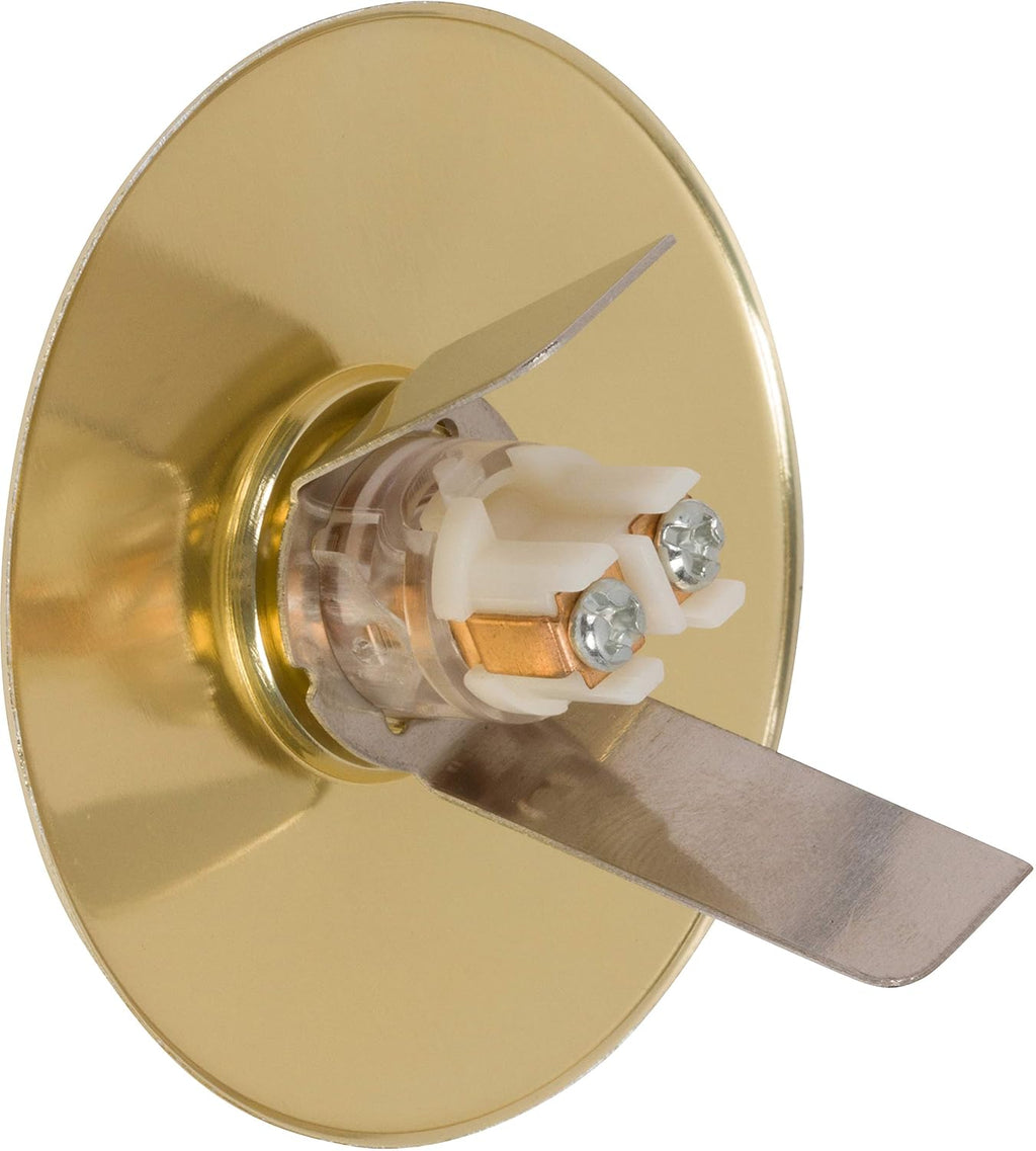 Products Lit Stucco Pushbutton Doorbell Button – 5/8” Decorative Lighted Gold Rim Pearl Button – 2-1/2” Gold Anodized