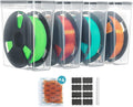 Filament Storage Box, 4 Pack, Clear, for 1KG Spools | Desiccant, Labels & Marker, Waterproof, 1KG Spools, Dust-Proof