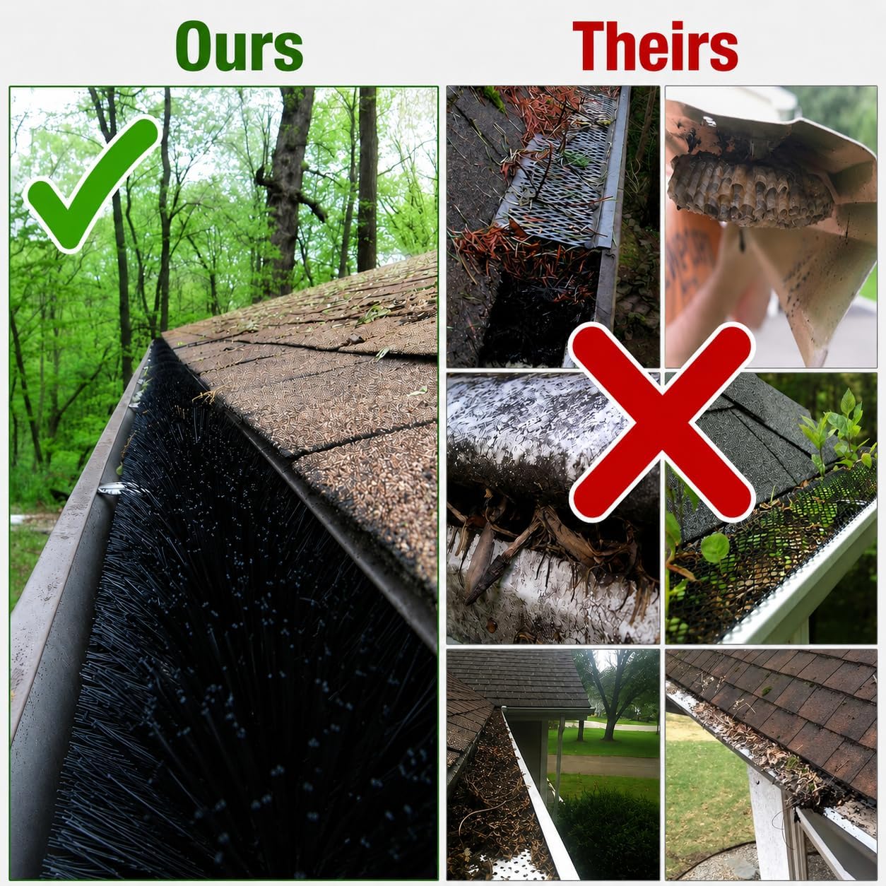 4.25" Gutter Guards, Fits 5 Inch Gutters, 60 Ft Leaf Filter