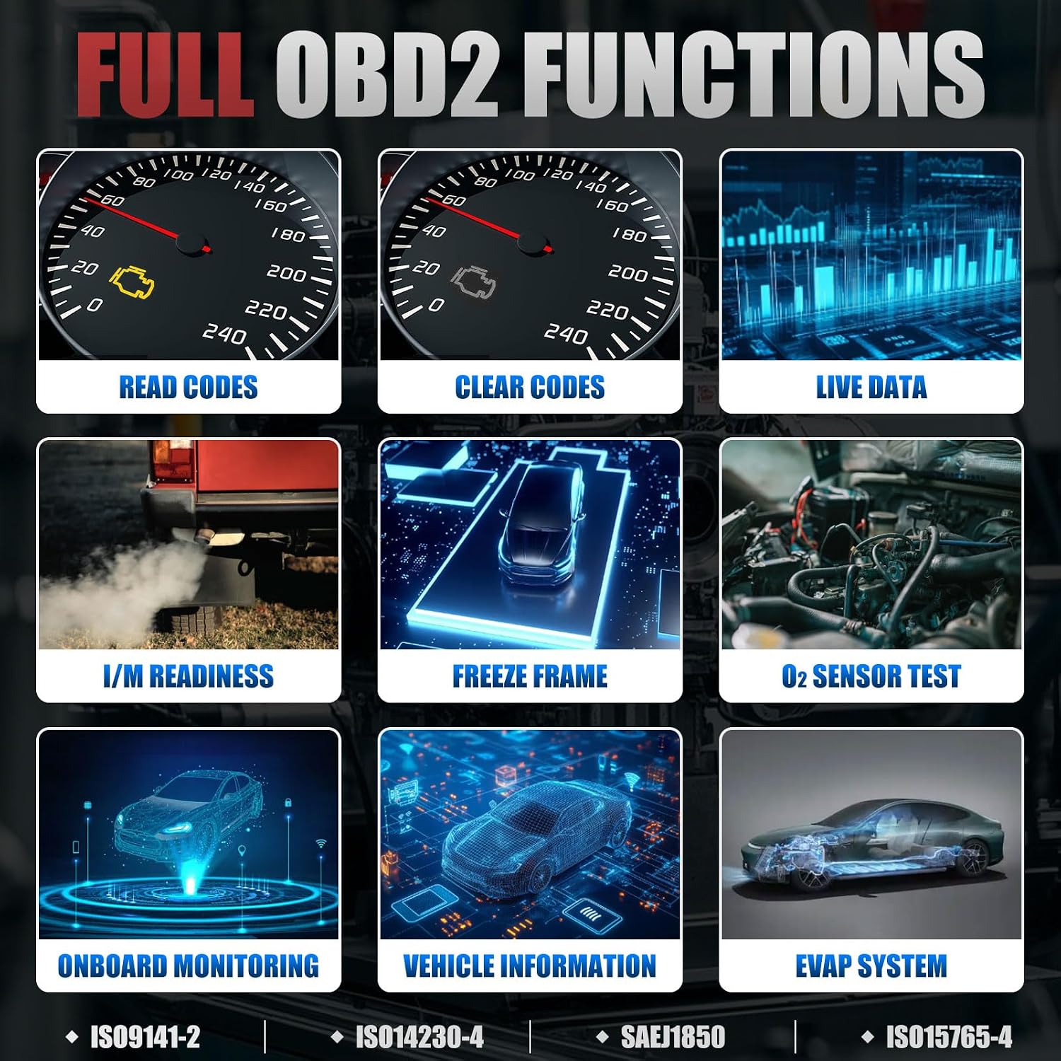 Creader 300 OBD2 Scanner with Full OBD-II Functions Engine Fault Code Reader Diagnostic Scan Tool for All OBDII
