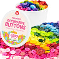 1,500 (Approx) Assorted Buttons for Crafts, Bulk 3 lb Container