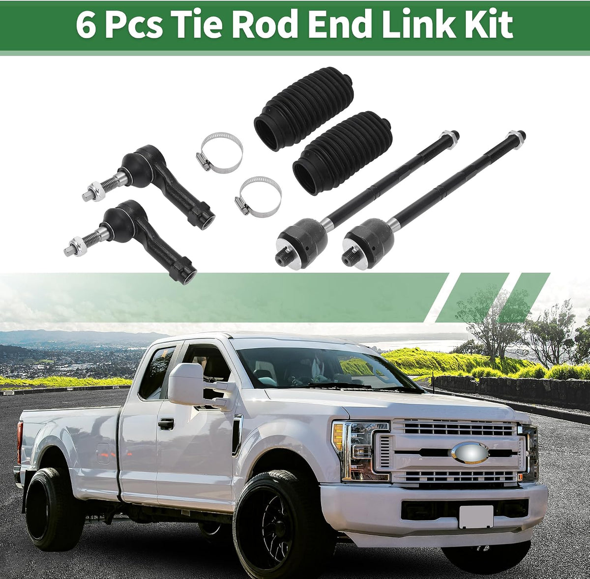 X AUTOHAUX 6 Pcs Front Sway Bar Tie Rod Lower Ball Joint for Ford F-150