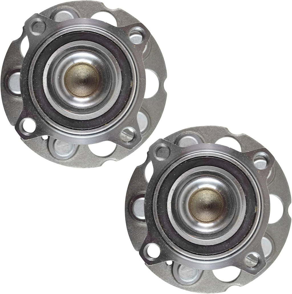 TRQ Rear Left and Right Wheel Bearing and Hub Assembly Set 2 Piece