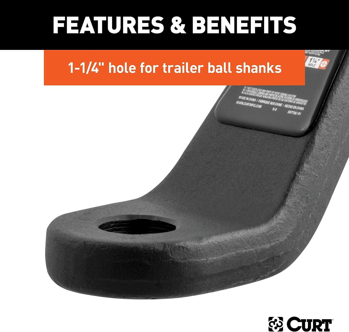 Manufacturing 45340 2" Forged Ball Mount with 1-1/4" Ball Hole